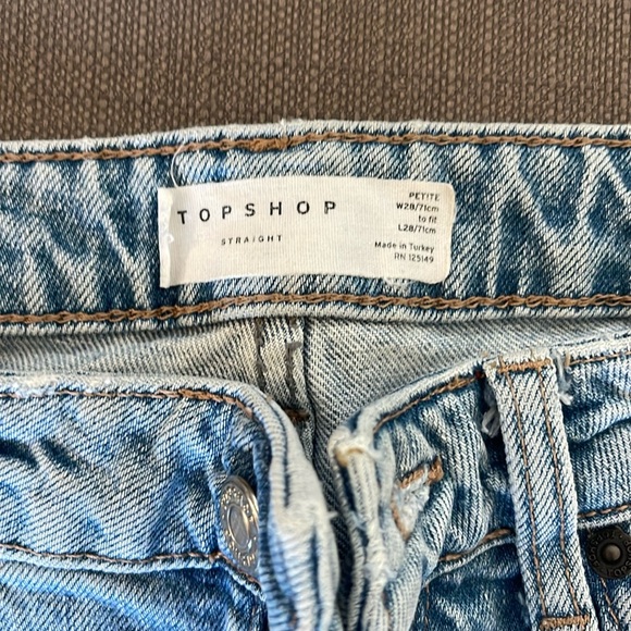 Topshop PETITE Straight Jeans 28 - Picture 2 of 2